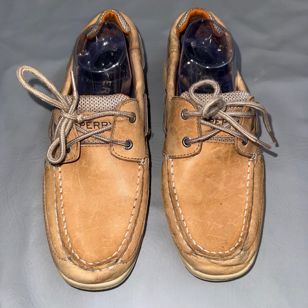 Sperry Top-Sider Billfish Tan Leather Mesh Boat Shoes Mens Loafers Deck 10 W